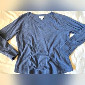 Liz Claiborne Womens Blue Long Sleeve Top Size L